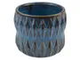 BRW Керамическая крышка для цветочного горшка Ondas темно-синяя 093095 фото