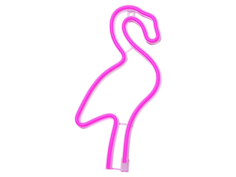 BRW Детский неоновый настенный светильник Фламинго LED розовый 093790 фото №1