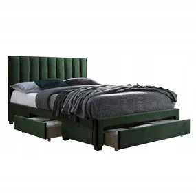Двоспальне ліжко HALMAR З ящиками Grace 160x200 см темно-зелений фото