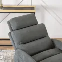 Крісло м'яке з підставкою для ніг MEBEL ELITE HENRY, тканина: сірий фото thumb №4