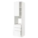 IKEA METOD МЕТОД / MAXIMERA МАКСИМЕРА, высокий шкаф д / духовки / дверь / 3ящика, белый Энкёпинг / белая имитация дерева, 60x60x240 см 994.735.85 фото thumb №1
