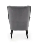 Мягкое кресло бархатное HALMAR DELGADO BLUVEL 14, серый фото thumb №9