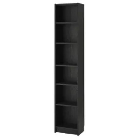 IKEA BILLY БІЛЛІ, книжкова шафа, чорний під дуб, 40x28x202 см 704.773.34 фото