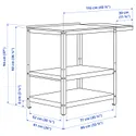 IKEA GRILLSKÄR ГРИЛЛЬСКЭР, кухонный островок со столиком, нержавеющая сталь / внешний, 93 / 116x61 см 094.952.28 фото thumb №4