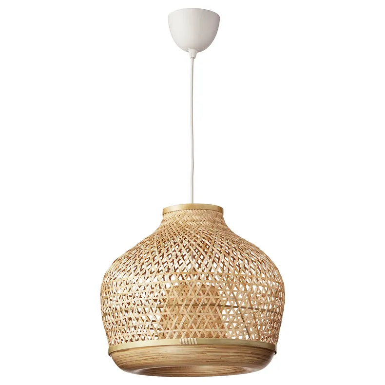 IKEA MISTERHULT МІСТЕРХУЛЬТ, підвісний світильник, бамбук / ручна робота, 45 см 904.410.18 фото №1