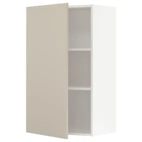 IKEA METOD МЕТОД, шафа навісна із полицями, білий / хавсторпський бежевий, 60x100 см 094.641.23 фото