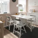 IKEA NORDEN НОРДЕН / FRÖSVI ФРЁСВИ, стол и 4 стула, белый / светло-серый, 26 / 89 / 152 см 895.688.19 фото thumb №2