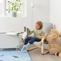 IKEA POÄNG ПОЕНГ, дитяче крісло, березовий шпон/КНІСА світло-бежевий 494.125.61 фото thumb №2