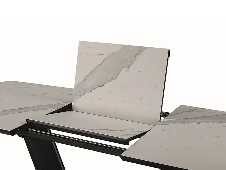 Стол обеденный SIGNAL ARMANI Ceramic, белый / черный, 90x160 фото №12