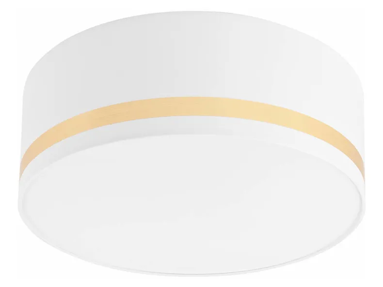 BRW Двухпозиционный тканевый потолочный светильник Gloria белого и золотого цвета 091236 фото №1