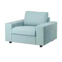 IKEA VIMLE ВИМЛЕ, кресло, с широкими подлокотниками / Саксемара светло-голубой 594.771.99 фото thumb №1