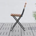 IKEA TÄRNÖ ТЕРНО, стілець, вуличний, складаний чорний/світло-коричнева морилка 900.954.28 фото thumb №5