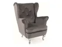 Детское мягкое кресло бархатное SIGNAL LILI Velvet, Bluvel 14 - серый / серебро фото thumb №1