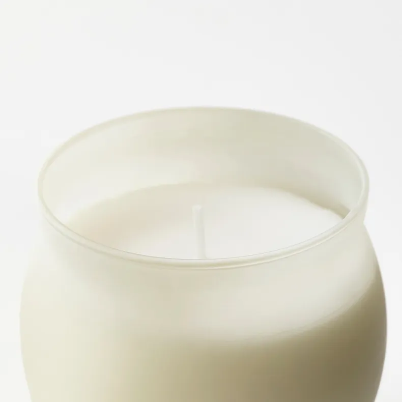 IKEA JÄMLIK ЭМЛИК, ароматическая свеча в стакане, ваниль / светло-бежевый, 50 часов. 805.021.54 фото №6