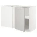 IKEA METOD МЕТОД, угловой напольный шкаф с полкой, белый / светло-серый, 128x68 см 094.587.54 фото thumb №1