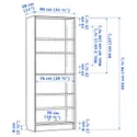 IKEA BILLY БІЛЛІ, книжкова шафа, чорний під дуб, 80x28x202 см 404.773.40 фото thumb №6