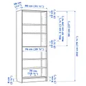 IKEA BILLY БІЛЛІ, книжкова шафа, чорний під дуб, 80x28x202 см фото thumb №6