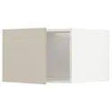 IKEA METOD МЕТОД, верхня шафа для холодильн / мороз кам, білий / хавсторпський бежевий, 60x40 см 394.585.64 фото thumb №1