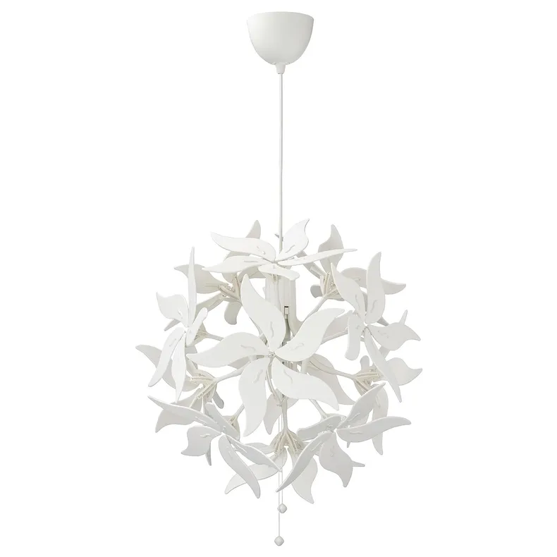 IKEA RAMSELE РАМСЕЛЕ, подвесной светильник, цветок / белый, 43 см 304.048.82 фото №1
