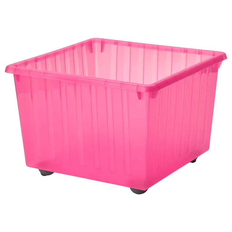 IKEA VESSLA ВЕССЛА, ящик на колесах, светло-розовый, 39x39 см 100.992.89 фото №1