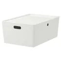 IKEA KUGGIS КУГГІС, коробка з кришкою, білий, 37x54x21 см 895.612.00 фото thumb №1