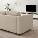 IKEA VIMLE ВІМЛЕ, 2-місний диван-ліжко, Горбистий бежевий 995.369.79 фото thumb №3
