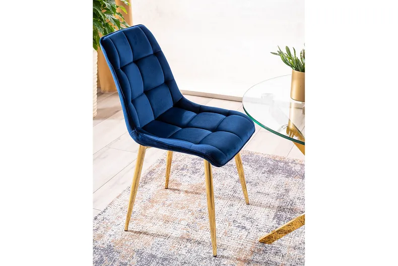 Кухонный стул SIGNAL CHIC Velvet, Bluvel 86 - темно-синий фото №35