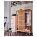 IKEA NORDKISA НОРДКІСА, відкритий гардероб із розсувн дверц, бамбук, 120x186 см 004.394.68 фото thumb №5