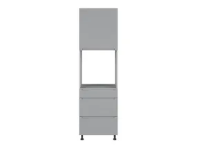 BRW Кухонный шкаф для встроенного духового шкафа Iris 60 см с дверцами и ящиками ferro soft-closing, гренола серый/ферро FB_DPS_60/207_2STB/STB/L-SZG/FER фото