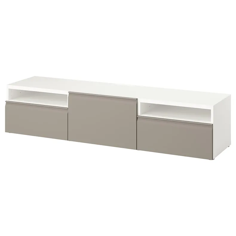 IKEA BESTÅ БЕСТО, тумба под ТВ, белый/бежевый, 180x42x39 см 095.689.22 фото №1