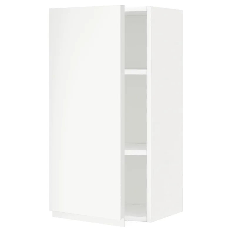 IKEA METOD МЕТОД, навесной шкаф с полками, белый / Воксторп матовый белый, 40x80 см 194.609.59 фото №1