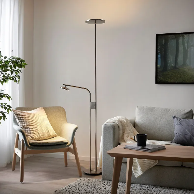 IKEA ISJAKT ИСЭКТ, светодиодный торшер / лампа д / чтения, можно тонировать / затемнять, 180 см 404.597.08 фото №4