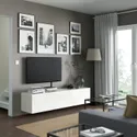 IKEA BESTÅ БЕСТО, тумба для телевізора з дверцятами, білий / СЕЛСВІКЕН глянцевий / білий, 180x42x38 см 193.307.03 фото thumb №3