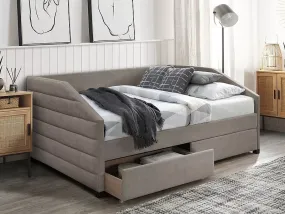Ліжко односпальне SIGNAL Nadia Velvet 120x200 см, темно-бежевий фото