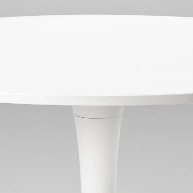 IKEA DOCKSTA ДОКСТА / TOBIAS ТОБІАС, стіл+4 стільці, білий білий / прозорий хромований, 103 см 494.834.31 фото №3