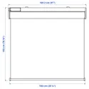 IKEA FYRTUR ФЮРТУР, світлобл рулонна штора+мережев блок, сірий, 100x195 см 894.992.51 фото thumb №6