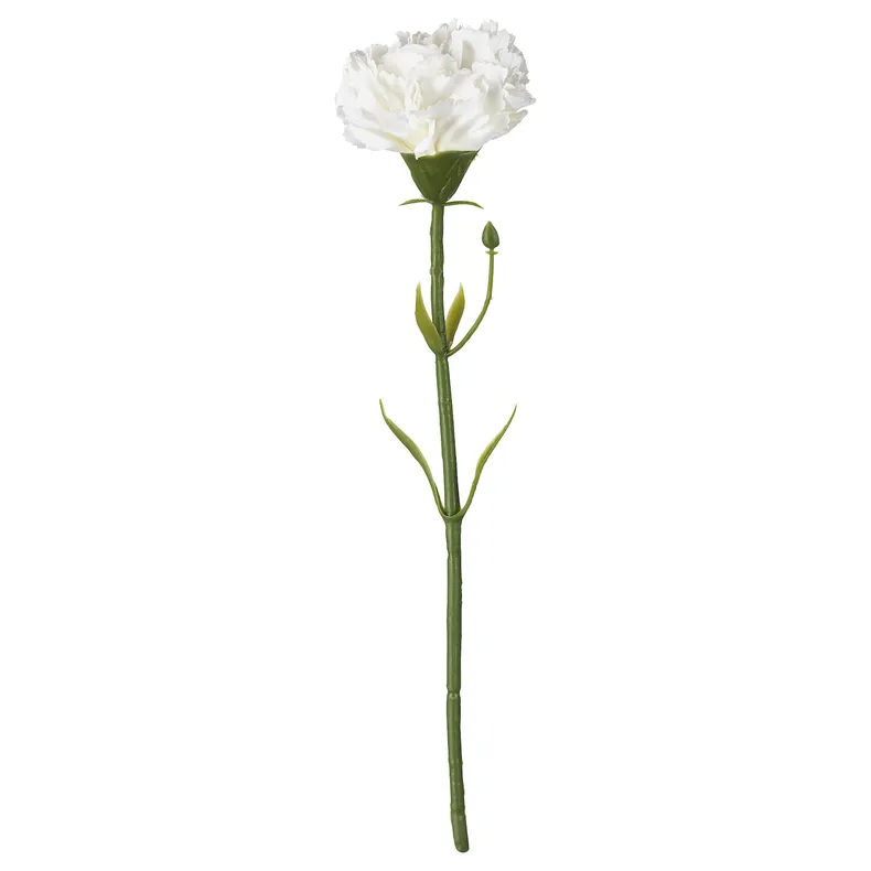 IKEA SMYCKA СМИККА, цветок искусственный, гвоздика / белый, 30 см 203.335.88 фото №1