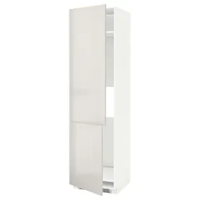 IKEA METOD МЕТОД, высокий шкаф д / холод / мороз / 2дверцы, белый / светло-серый, 60x60x220 см 991.427.36 фото