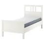 IKEA HEMNES ХЕМНЕС, каркас ліжка з матрацом, біла морилка / ВАЛЕВОГ жорсткий, 90x200 см 095.368.13 фото