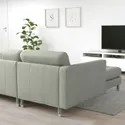 IKEA LANDSKRONA ЛАНДСКРУНА, 5-місний диван, з кушетками / ГУННАРЕД світло-зелений / металевий 392.699.88 фото thumb №3