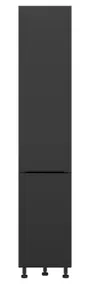 BRW Кухонна шафа Sole L6 висотою 40 см з вантажним кошиком чорний матовий, чорний/чорний матовий FM_DC_40/207_CC-CA/CAM фото