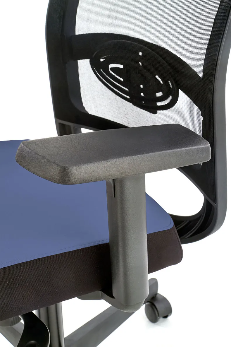 Крісло комп'ютерне офісне обертове HALMAR GULIETTA, спинка - сітка, сидіння - чорний / синій - ERF6026 фото №8