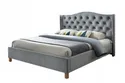 Двуспальная кровать SIGNAL ASPEN Velvet, Серый / Дуб, 160x200 фото thumb №1