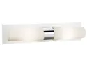 BRW Настінний світильник Brastad з металу та скла на 2 точки для ванної кімнати біло-сріблястий 073654 фото thumb №1