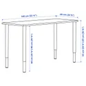 IKEA LAGKAPTEN ЛАГКАПТЕН / OLOV ОЛОВ, письмовий стіл, під білений дуб / білий, 140x60 см 494.172.57 фото thumb №5