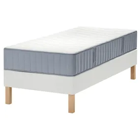 IKEA LYNGÖR ЛЮНГЕР, диван-ліжко, Vågstranda тверда / світло-блакитна біла, 90x200 см 195.542.03 фото