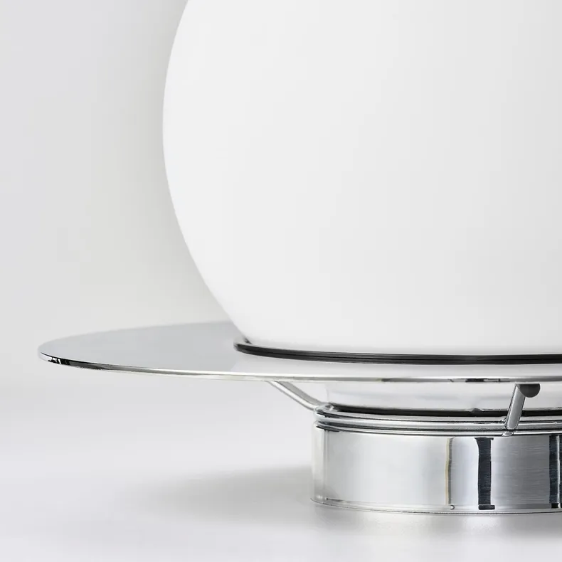 IKEA SIMRISHAMN СИМРИСХАМН, настольная лампа / бра, хром / опаловое белое стекло, 16 см 504.377.92 фото №2