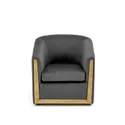 М'яке крісло оксамитове HALMAR ENRICO BLUVEL 14, сірий фото thumb №6
