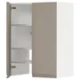 IKEA METOD МЕТОД, навесной шкаф д / вытяжки / полка / дверь, белый / матовый темно-бежевый, 60x80 см 195.045.43 фото