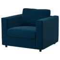 IKEA VIMLE ВІМЛЕ, крісло, Джупард темно-зелено-синій 294.771.29 фото thumb №1